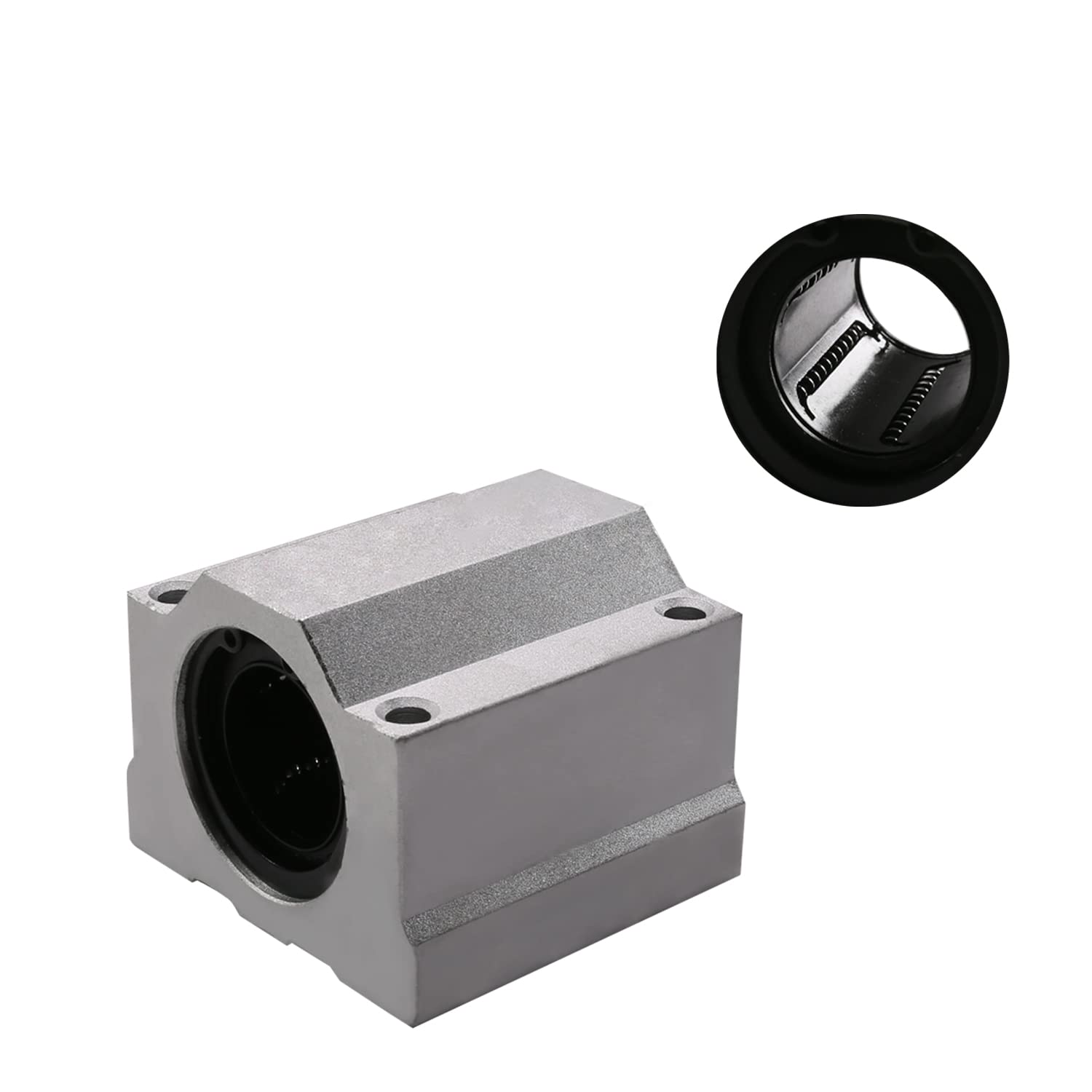 Aicosineg Linear Ball Bearings SCS30 Extra Long Square Flange Linear Bearings Slide Block Units 1.18inch Bore 3.07inch Length 2.83inch Width Ball Bearings for Guide Bar Drive Shaft Pillar