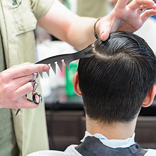 4 Pcs Hair Comb Styling Set Double Side Tail Combs With Afro Pick Barber Wide Tooth Comb For Men Women Beard Hairstylist Tools African American Accessories, Black, 4 Styles #TOP3