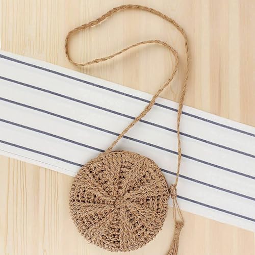 Straw Crossbody Shoulder Bag Beach Tassels Crochet Messenger Handbag Purse For Women Girls3