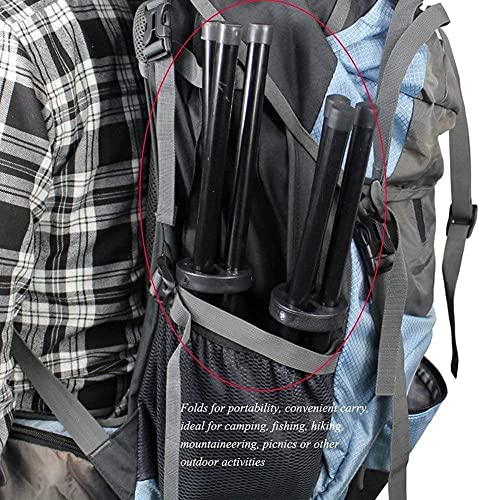Image of Portable Foldable Tripod Camping Stool - Lightweight 3-Leg Travel Chair with Steel Frame & Carry Strap, Compact Outdoor Folding Seat for Camping, Fishing, Hiking