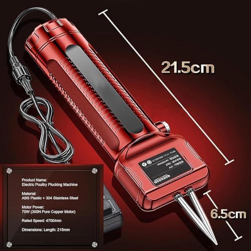 Spennatrice portatile ad alta efficienza per pollame, impermeabile, con 4700 giri/min e regolazione automatica della tenuta per tacchino, anatra e oca
