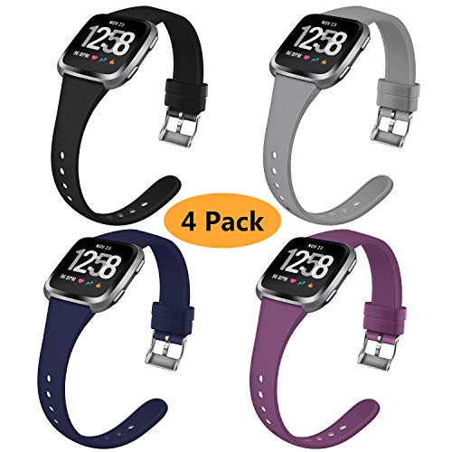 Coperr 4 Packs Bands Compatible with Fitbit Versa/Fitbit Versa 2/Fitbit Versa Lite