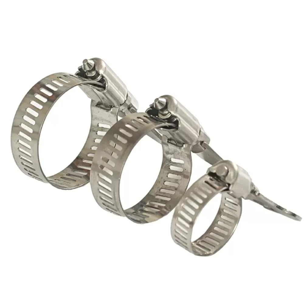 304 Edelstahl 8-44mm Handgedrehte Kehle SS304 Mini-Clips Griff Gas Wasser Aquarium Rohrschelle(21 44 mm)