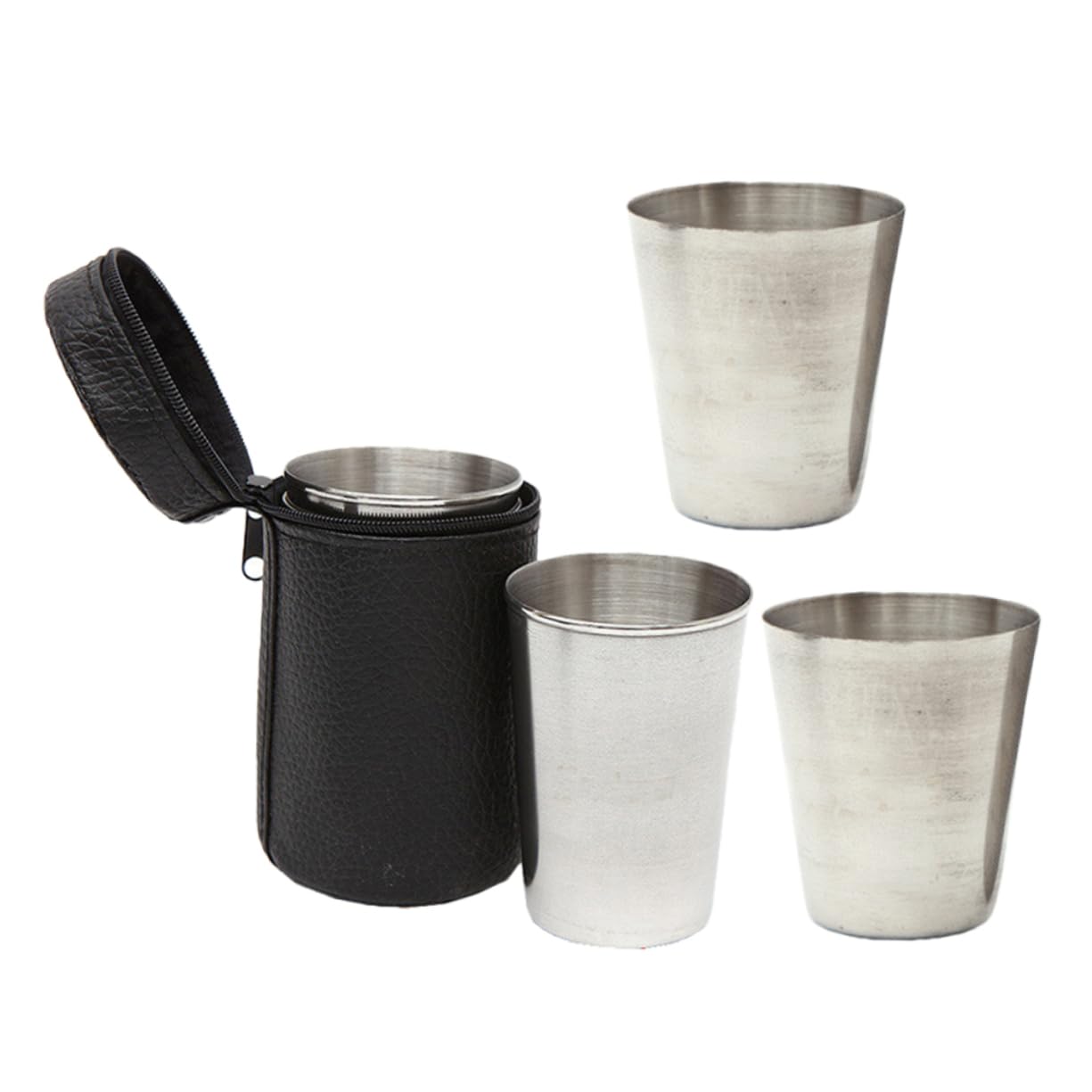 Mikinona 4 Pack Stainless Cups Collapsible Travel Cups Hiking Accessories Outdoor