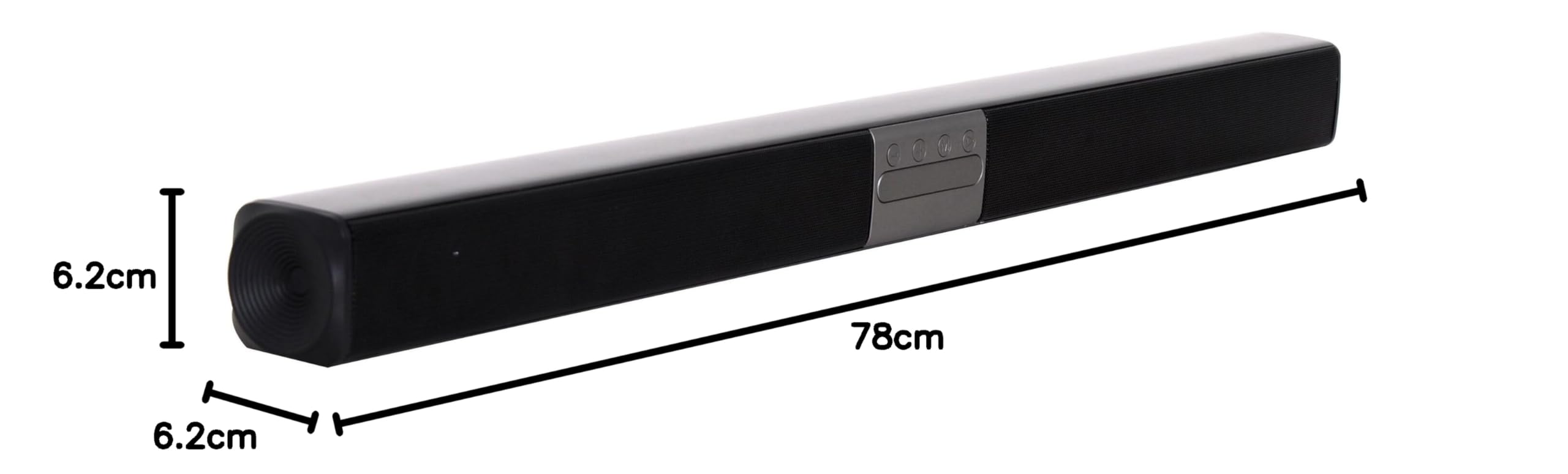 REFLEXION Soundbar Bluetooth z przyłączem audio do gniazda słuchawkowego w telewizorze, Bluetooth, wbudowanym akumulatorem, w zestawie kabel USB audio