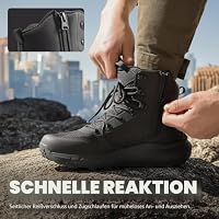 NORTIV 8 Herren Militärische Taktische Stiefel,Size 48,Schwarz – Ansicht 6