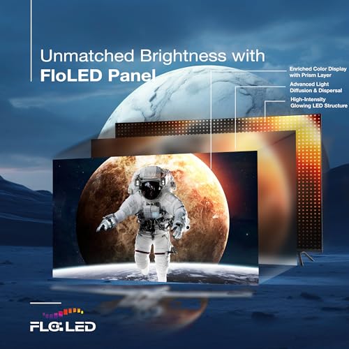 Image of SANSUI 165cm (65) 4K QLED Google TV with Dolby Vision, HDR10+, Dolby Atmos Sound with Tweeters, HSR 120Hz, MEMC, 30W Surround Sound, FloLED Panel JSW65UG23Q (Black)