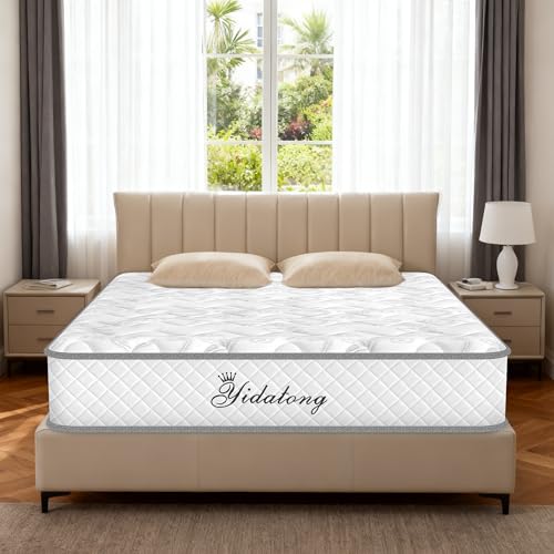 Colchón 140x190, Colchón Matrimonio con Espuma Viscoelástica y Muelles Ensacados, Altura ±30 cm, Certificado Öko-Tex, Firmeza Media H3, Independencia de lechos, 7 Zonas Diferenciadas, Ergonómico