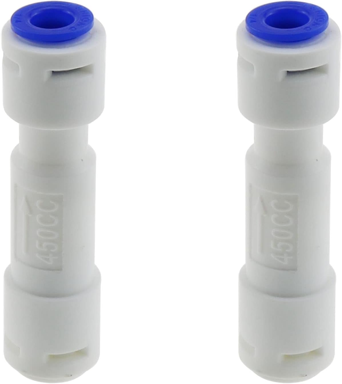 Flow Restrictor 450 2PCS 1/4Inch 450CC Flow Restrictors with Quick Connect for RO Reverse Osmosis