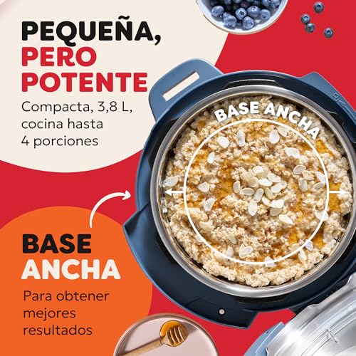 Instant Pot Olla Multifunción, 3,8 l, 7 en 1, Cocción Inteligente Multicocción: Olla a Presión, Cocción lenta, Arrocera, Sartén, Yogurtera, Vaporera y Calentador de Alimentos, Azul Soñar Despierto. - imagen 6