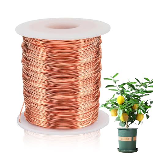 Fil de cuivre pur 80m calibre 24 pour jardinage et bricolage de précision