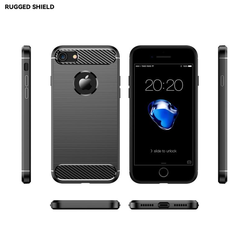 Image of Basic Case for iPhone 7, iPhone 8 (Carbon Fibre Black)