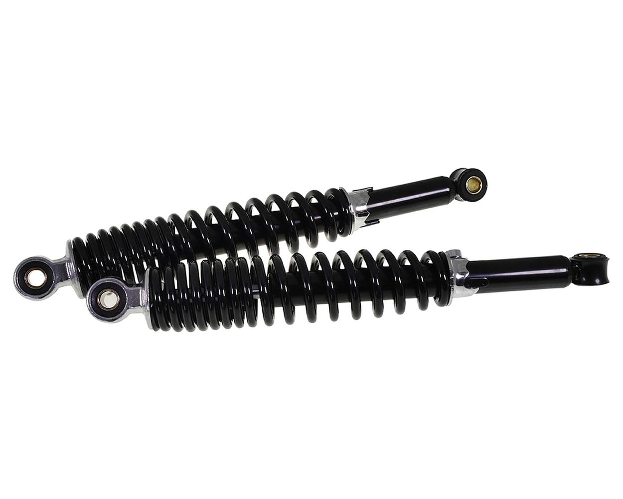 2EXTREME juego amortiguadores 320 mm ajustables negros compatible con Puch Condor 50 2T AC, Maxi S/N 50 2T AC – suspensión mejorada