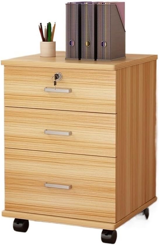 Filing Cabinet Low Cabinet with Drawer Filing Cabinet Filing Cabinet Easily Lockable Mobile Office Filing Cabinet Filing Cabinets for Home Offices(Yellow)