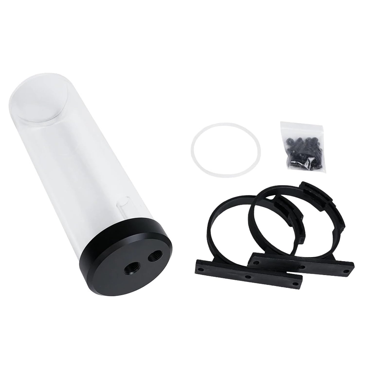 1psc Integrated Cylinder 65MM Diameter Water Tank Split Water Cooling Combo Reservoir for D5 Pump,PMMA/POM G1/4,YKD5G65(90MM Black)