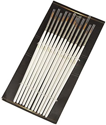 LANIAKEA Fine Detail Paint Brush - Set of 12 Artist Miniature Paint Brushes for Fine Detailing and Art Painting - Acrylic, Watercolor, Oil - Miniatures, Models, Airplane Kits, Nail