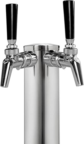 Miniatura 4 de Kegco 3PDT145-2P-630 Torre de calado, 2 grifos, acero inoxidable