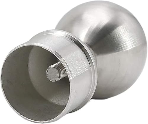 Miniatura 3 de Tubería de pasamanos de acero inoxidable o tapas de extremo de tubería de riel de pie (tapa de extremo de bola de 2 pulgadas de diámetro)