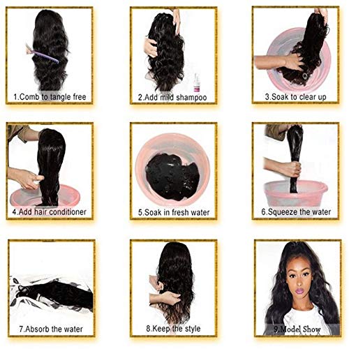 Geduochn Perucas para mulheres negras, cabelo encaracolado, sem cola, cabelo frontal com renda (30,4