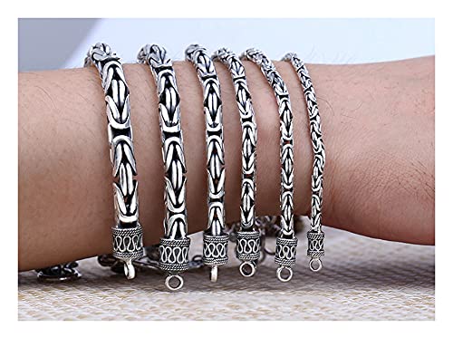 Pulsera para hombres plata pura antialérgica joya robusta duradera