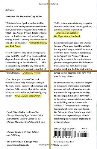 The Subversive Copy Editor, Second Edition: Advice From Chicago (Or, How To Negotiate Good Relationships With Your Writers, Your Colleagues, And ... Guides To Writing, Editing, And Publishing) #TOP1