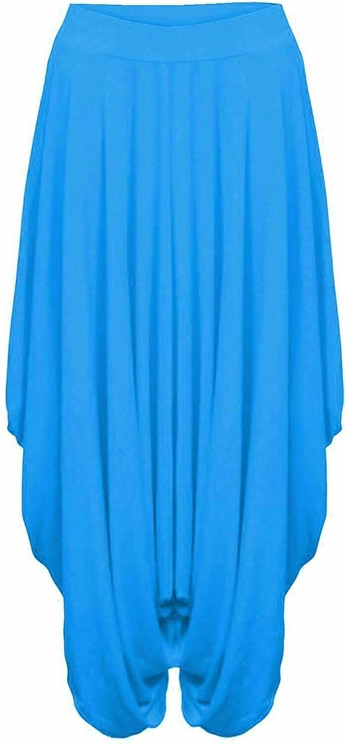 FASHIONISM Pantaloni Da Donna Ali Baba 3/4 Hareem Da Donna, Tinta Unita - Foto 2