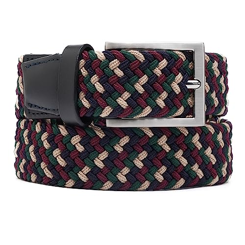 Men's Stretch Woven Braid Belt, Woven Elastic Golf Belt For Hunting Pants Casual Shorts Jeans