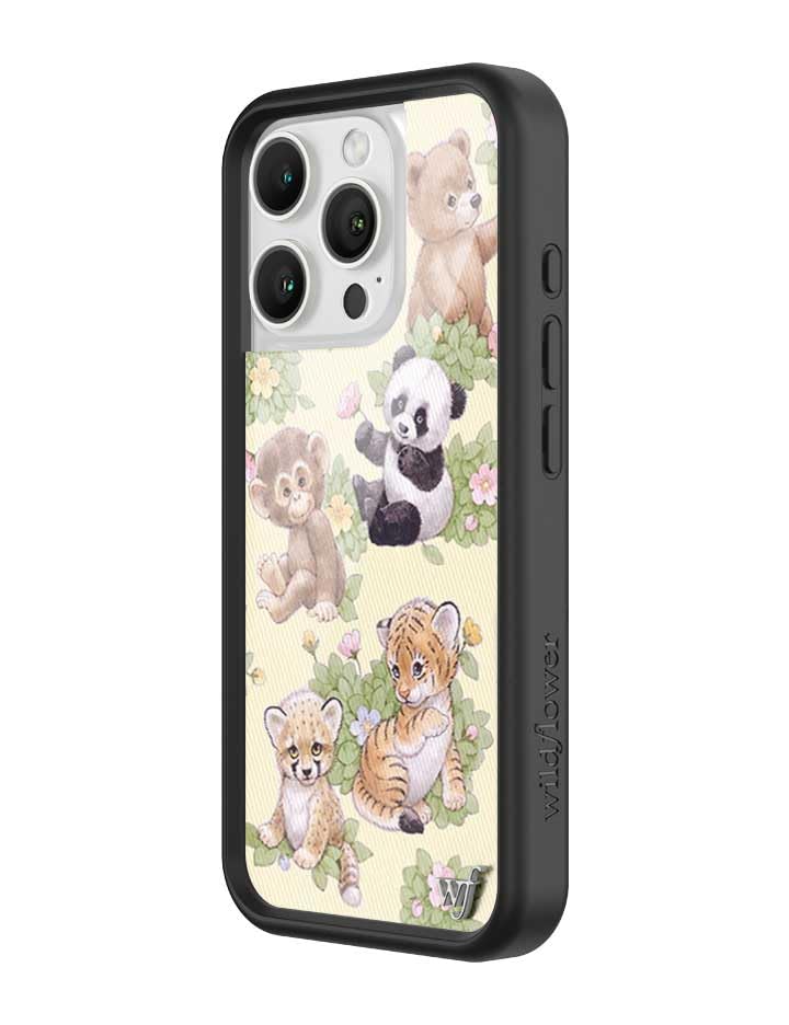 Image of Wildflower Cases - iPhone 16 Pro Compatible - Safari Babies | Impact-Certified 6.5 ft Drop Protection Case, Raised Protective Bumper, Cute Aesthetic Design, Women-Owned Small Business