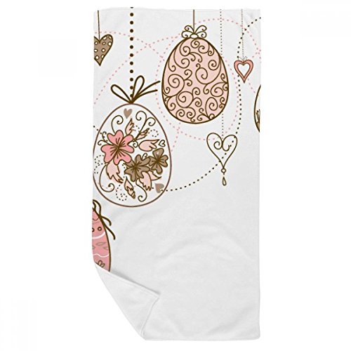 Serviette de bain Pâques 35x70cm multicolore en tissu doux - 2