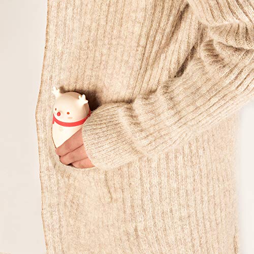 HomeLifairy 2 in 1 Hand Warmers Rechargeable,6000 mAh Larger Capacity,Electric Portable Pocket Hand Warmer/Power Bank,Best Winter Gifts for Women and Kids (deer-6000mAh)