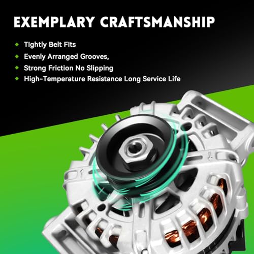 Image of 11265N New Alternator Replacement for Chevrolet Malibu 2008-2012 2.4L, Cobalt 08-10 2.2 2.4L, Pontiac G5 08-10 2.2 2.4L, Saturn Aura 08-09, Vue 08-10,Sky 2008 2.4L, 15828450, 22762984, AVA0078