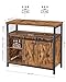 VASAGLE Sideboard, Küchenschrank, Aufbewahrungsschrank, mit 2 Schiebetüren, 33 x 100 x 80 cm, verstellbare Einlegeböden, für Wohnzimmer, rustikales Braun und Tintenschwarz LSC092B01