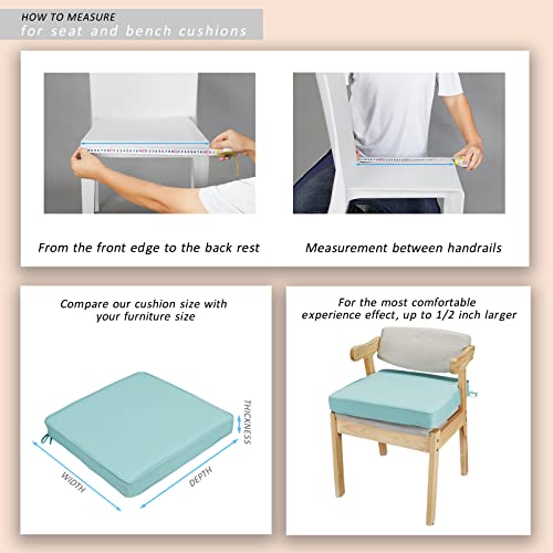 Jmgbird Outdoor Chair Cushions 19 X 19 Inch, Set Of 2 Outdoor Seat Cushions For Patio Furniture, Water Resistant Square Corner Patio Cushions For Garden Sofa Couch Chair Pads With Adjustable Straps #TOP6