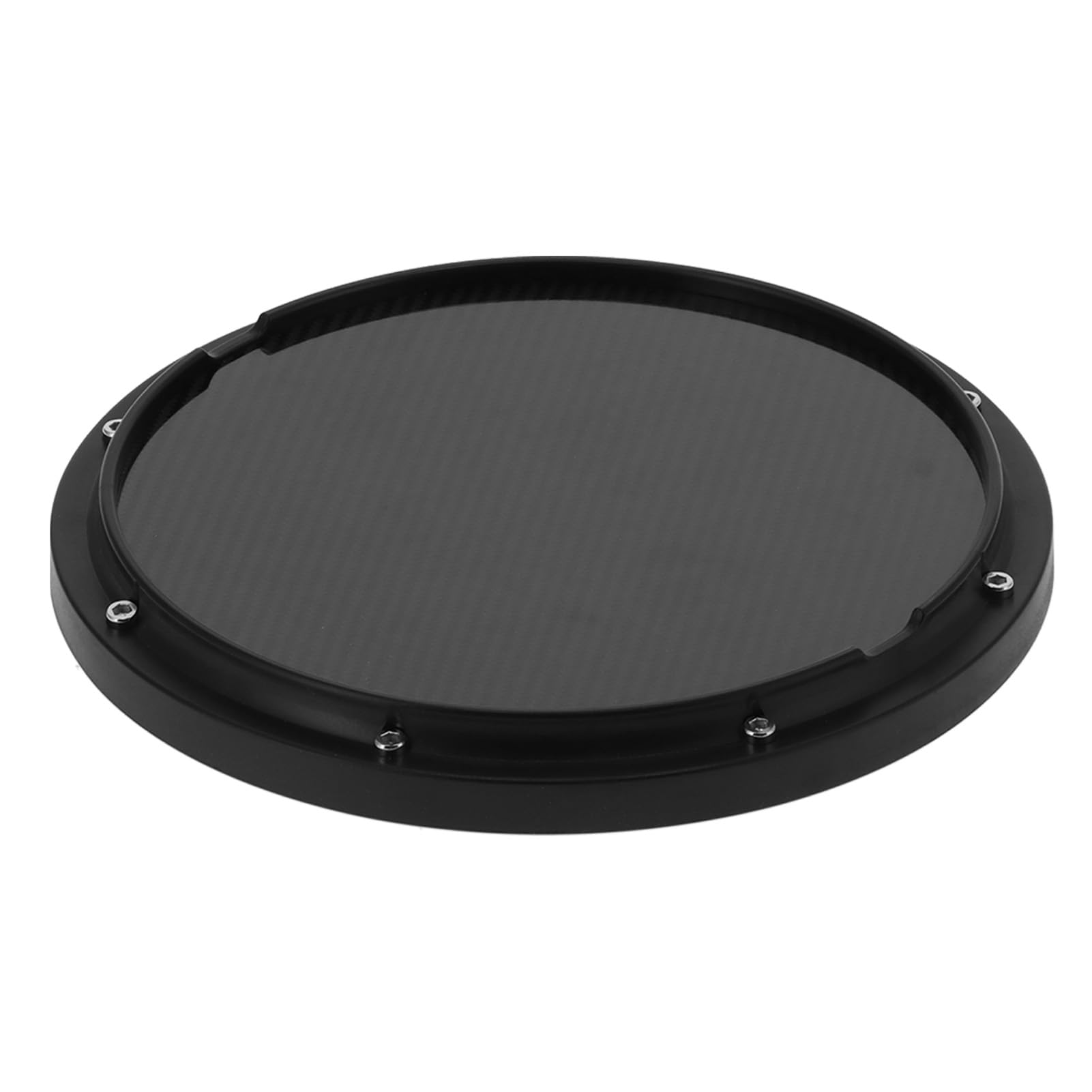 Karlak Tappetino da Allenamento per Percussioni con Pad per Batteria in Fibra di Carbonio da 12 Pollici con Fondo Antiscivolo Principianti (Nero)