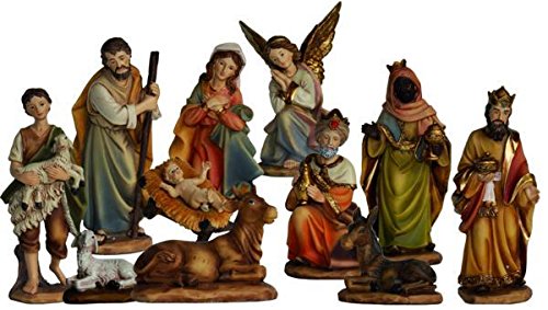 Krippenfiguren Markus-Krippe, 11tlg. geeignet für 7cm Figuren, handbemalen