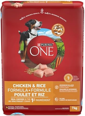 Purina ONE Dry Dog Food, Microbiome Balance Chicken & Rice - 7 kg Bag (1 Pack) - 1