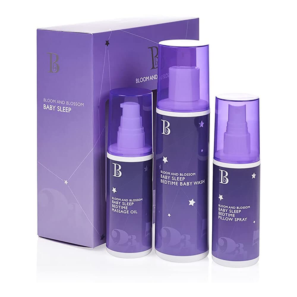 Bloom & Blossom: Baby Sleep Bedtime Routine (Incl. Wash - 40ml, Oil - 40ml & Spray - 40ml)