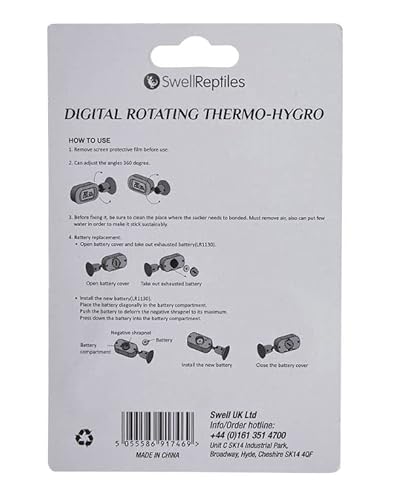 Swell Reptiles Digital Rotating Thermo-Hygrometer for Measuring Temperature and Humidity - Image 7