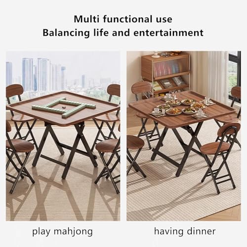Mesa de juego plegable con patas plegables para mahjong, dominó, póquer y juegos de cartas