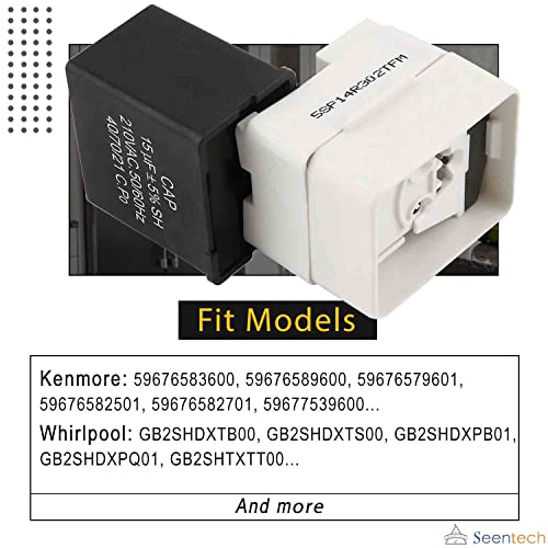 Lifetime W10613606 Refrigerator Compressor Start Relay And Capacitor By Seentech - Compatible With Whirlpool, Kenmore, Fridges. Replace Part Number: W10416065, Ps8746522, 67003186 #TOP2