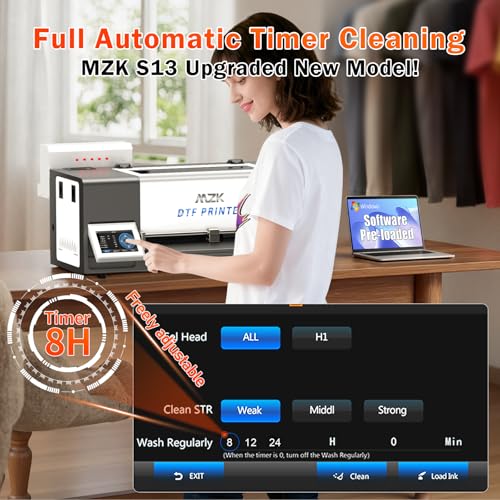 mzk a3 pro xp600 dtf printerautomatic time cleaning printhead maintainink anti-clog filter2x-speed compared to l1800534 rotatable touch screendual ink level alertfilm cuttergift ink 2 years