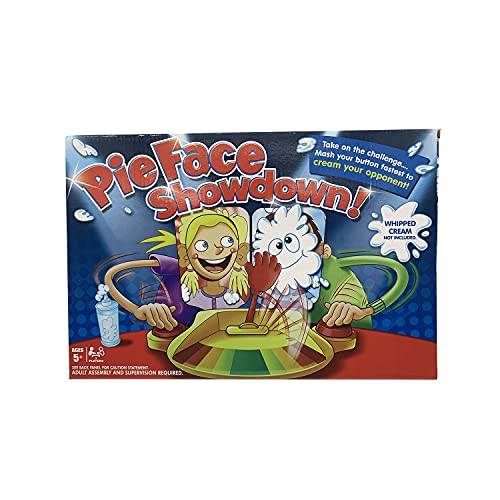 Pie Face Game, Pie Face Showdown Game,Pie in The Face Games, Kids' Board Game, Fun Games for Girls Boys, Whipped Cream Games(Not Included Cream,Can Use Whater Pie Your Face)ï¼ŒComes in Gift 3D Tattoos.