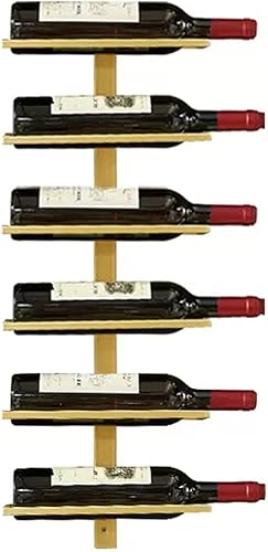 Miniatura 10 de Estantes de metal dorado para pared, soporte para botellas de vino montado en la pared, estantes de bar para botellas de licor, estante de pared de