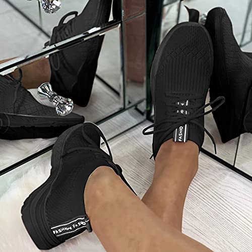 Increase Sportschoenen voor dames, instappers, platte schoenen, dames, sportschoenen, wit, ademend, outdoor, fitness… - Image 3