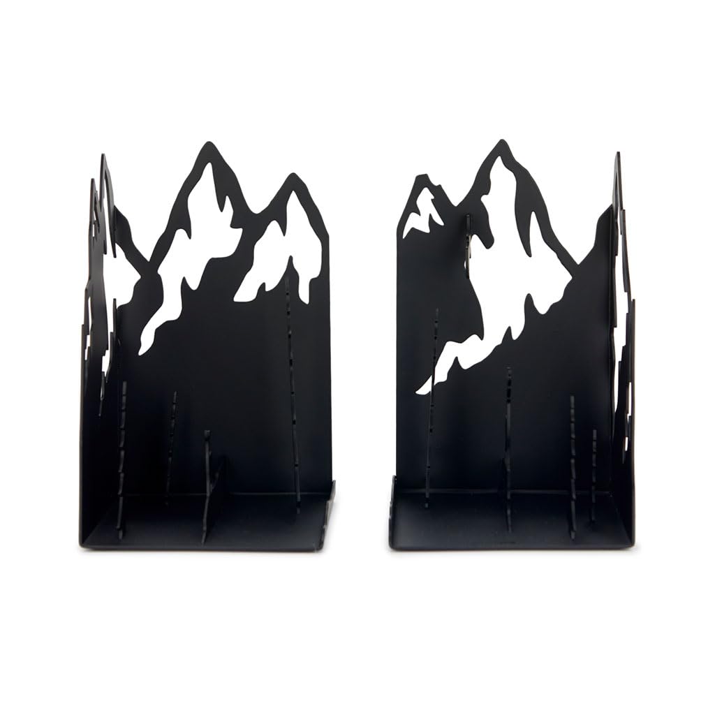 Balvi Fermalibri Mountains Colore nero Rappresenta un paesaggio montano Metallo