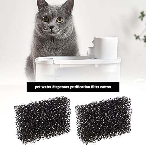 Create idea 10PCS Pet Water Fountain Filter Sponge for 2.0L Pet Drinking Fountain Replacement Filters Cat Dog Water Dispenser Filters 33x23x12mm Black - Image 2