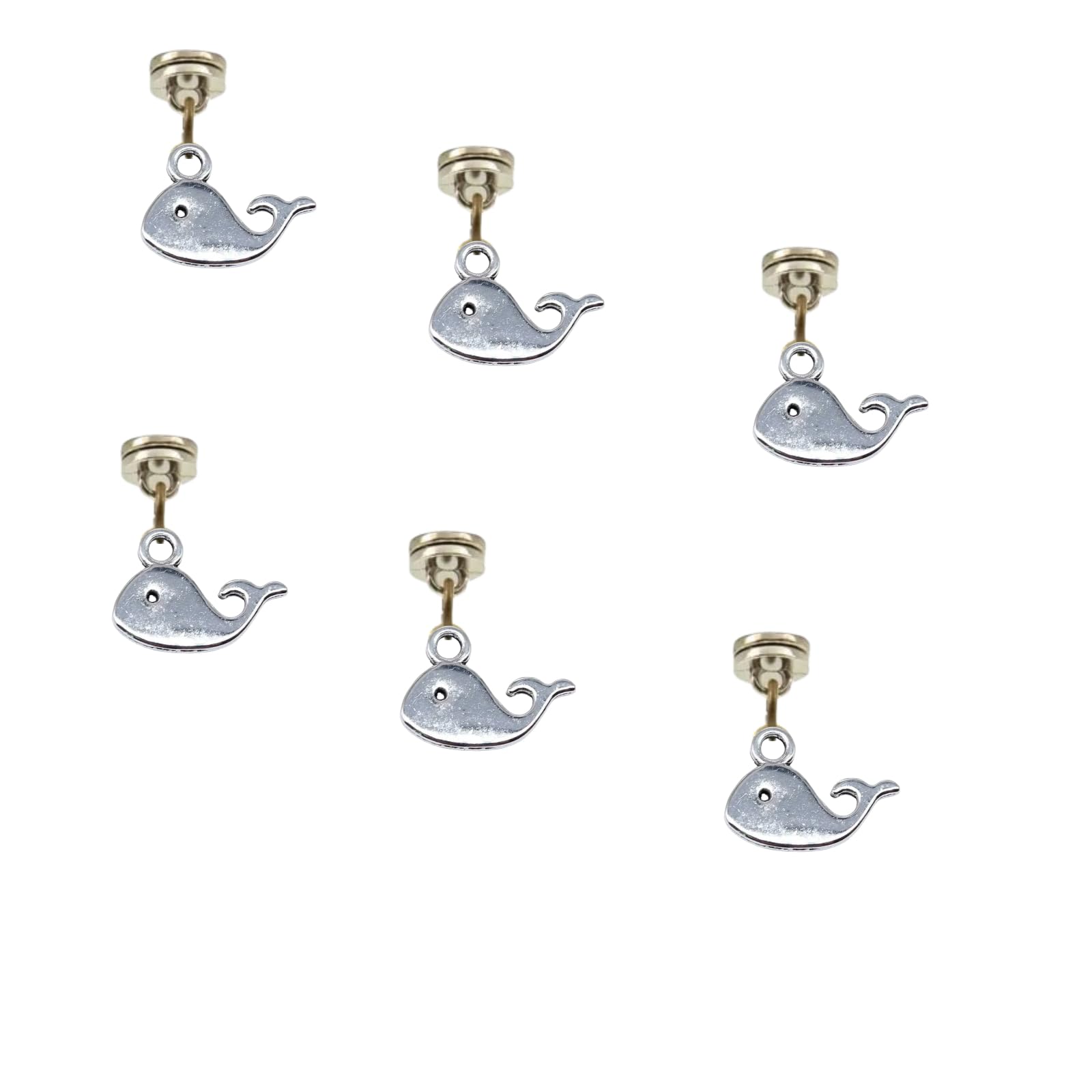 Silver Hinge Head Home Decoration Fish,Magnetic Hinge Dropper Hanging,Magnetic Hinge Head Toppers,Door Hinge Pin Topper