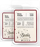 Shortie's Candle Company Rose Petals Wax Melts Multi Pack - Formula 117-2 Highly Scented Bars - Made with Natural Oils - Flower & Floral Air Freshener Cubes Collection