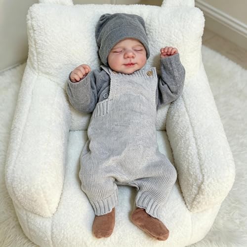 RXDOLL Muñecas de bebé recién nacidas realistas de 18 pulgadas, de silicona de cuerpo completo, muñecas realistas de bebé recién nacido, muñecas de bebé de vinilo suave anatómicamente correctas