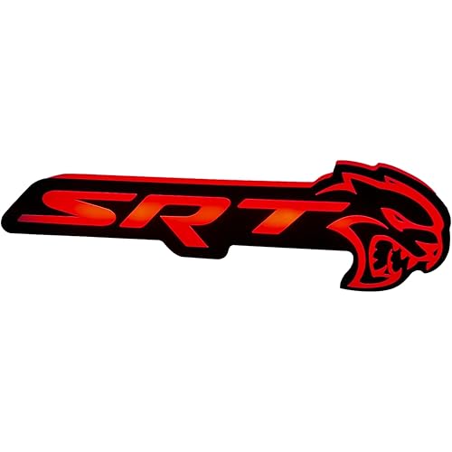 S.R.T Hellcat Light Up Front Grille Badge LED V2.0 RGBW Bluetooth Controlled Front Grille Compatible with Charger, Challenger, 300, Durango